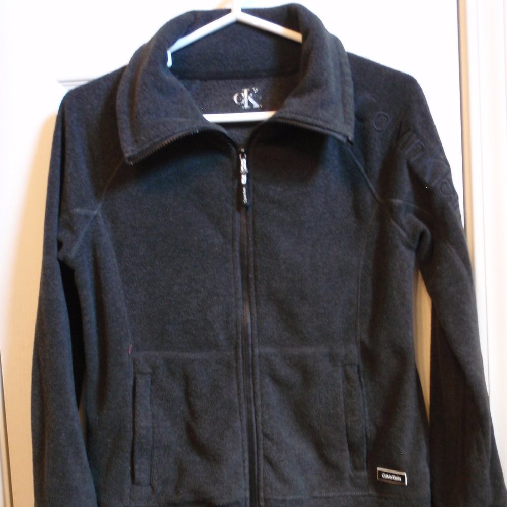 Calvin Klein Full Zip Fleece Jacket Dark Gray